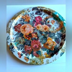 Star Floral Tin Decorative Tray